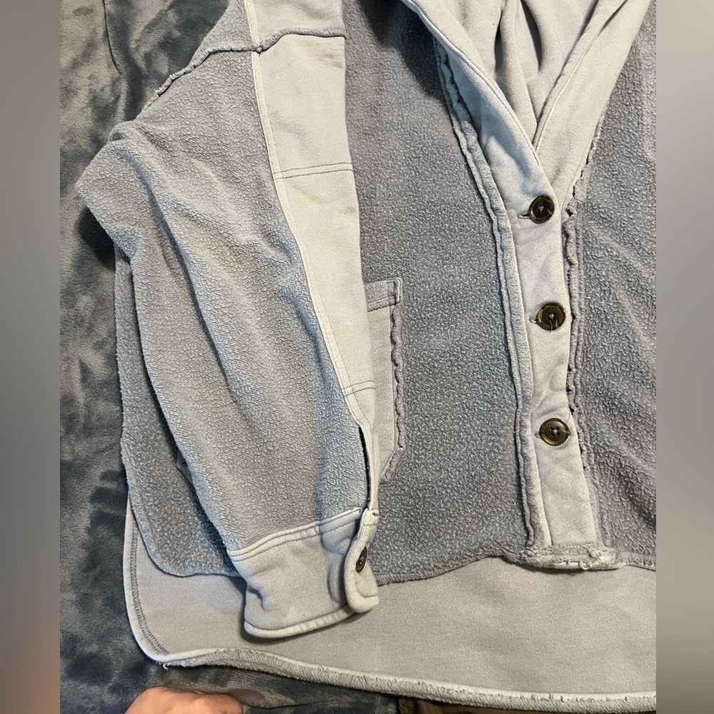 Free People Jordan Oversized Blue Jacket - Picture 3 of 12